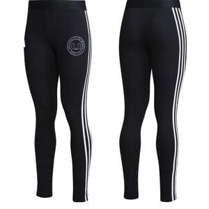 adidas University of Miami Women's Black Leggings S